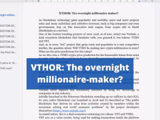 📈VTHO price prediction & a brief VeChain project 101