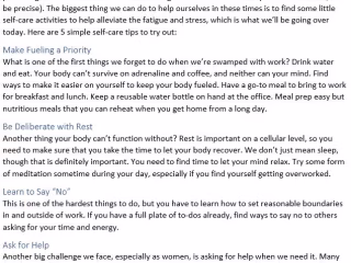 Blog Article (snippet) on Burnout in Women for client