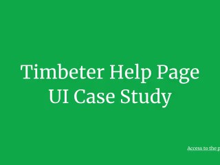 Timbeter Help Page - UI Case Study