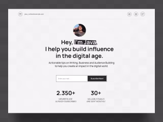 Newsletter Landing Page Design