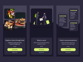 Booking food experiences app on Behance