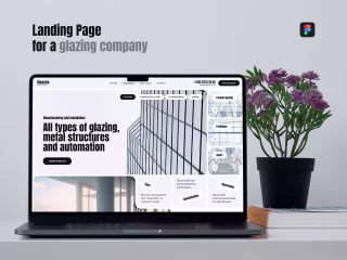 Landing page for a glazing company
