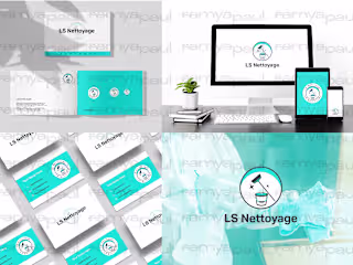 Brand identity for LS NETTOYAGE