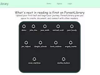 ForestLibrary - MERN portfolio project