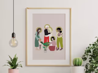 Digital Drawing "Women Cultivating" | Ashley Hale
