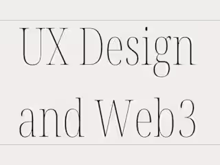 UX Design and Web3
