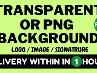 I will make transparent logo, png or white background within 1 …