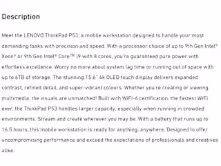 Tech Product Description Copy