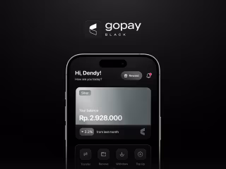 GoPay Black - UI Design Exploration