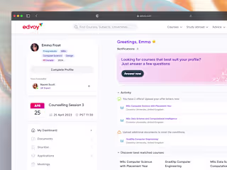 Edvoy: refreshed Student’s Homepage