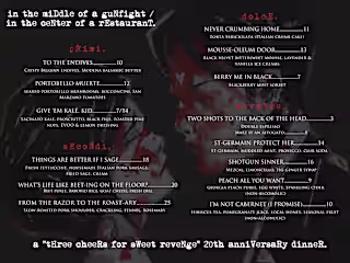 Spec Work: "Three Cheers" Anniversary Menu