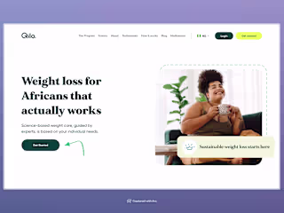 Qilo Website and User Onboarding page