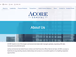 Commercial ACORE website overhaul