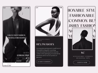 Interactive FasionMobile App UI Design