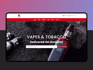 Vapes and tobacco Website Design | UX/UI DESIGNER