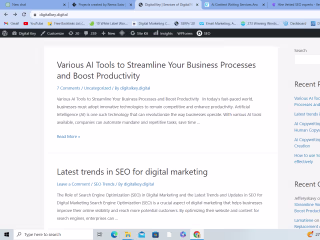 Blog posts for a website
