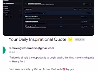 Daily Inspirational Quote using GitHub Action
