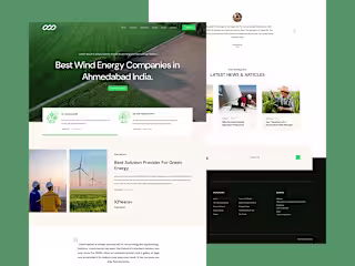 Wind Energy Company Landing Page