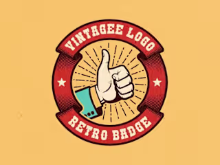 Retro style logos and badges for different projects