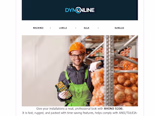Product Spotlight Email for Dymo