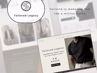 Tailored Legacy: E-commerce website design.