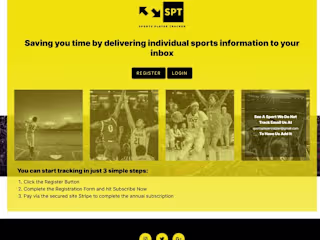 Sports Player Tracker | Web Design | 
