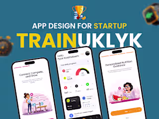 💪 Trainuklyk - Fitness & Nutrition App Design 🍎 For StartUp