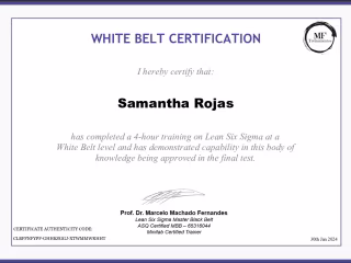 White Belt Certification