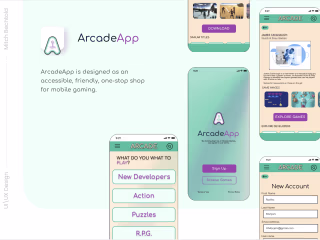 Mobile UX/UI Design - Arcade App