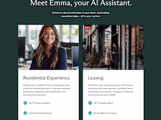 Landing page for Real Estate B2B Start-up in AI