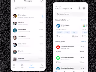 Freelancer mobile app concept UI
