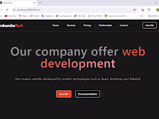 Modern landing page