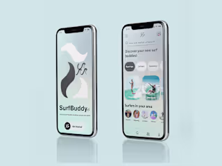 UI Design concept for Surf Buddy 