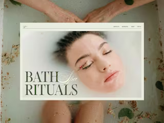Bath Rituals: Art direction, Web design