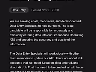 Data entry specialist