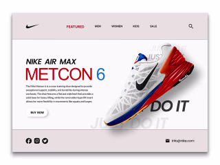NIKE Landing Page Design / Web UI Design on Behance