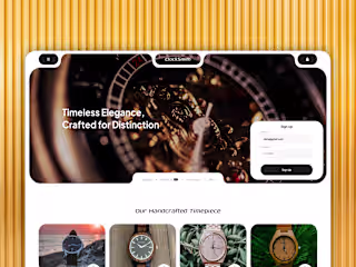 ClockSmith - Homepage Design