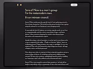 Sons of Now: a minimalistic landing page for men's group