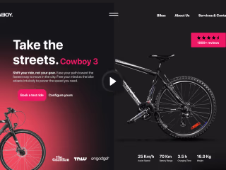 e-Bike landing page using Figma