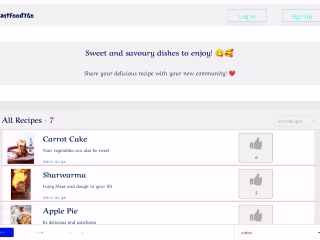 Web App for a fast food restaurant