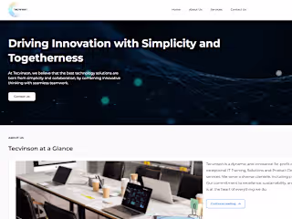 Tecvinson – Full-Stack Web App with Node and React.js
