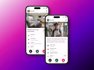 HeyWG website and app design