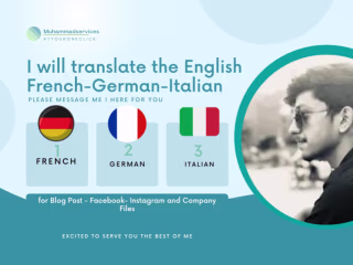 I will professionally translate in spanish, english, french, ge…
