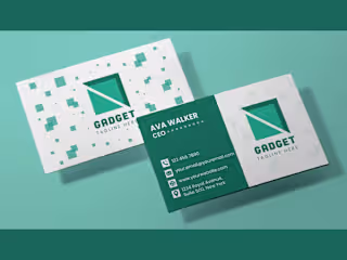 Tech Theme Business Card Design 