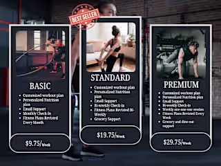 Poster for fitness website