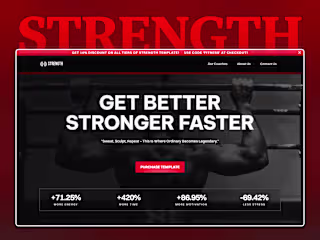 Strength Fitness Framer Template