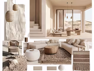 Creative 3D Moodboard Design for Interior Concepts