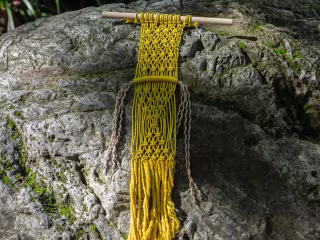 Product photos for a macramé brand