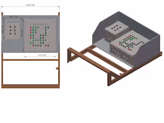 
Assembly of control boards on a base.