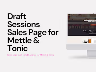 Showit Sales Page Design | Mettle & Tonic
